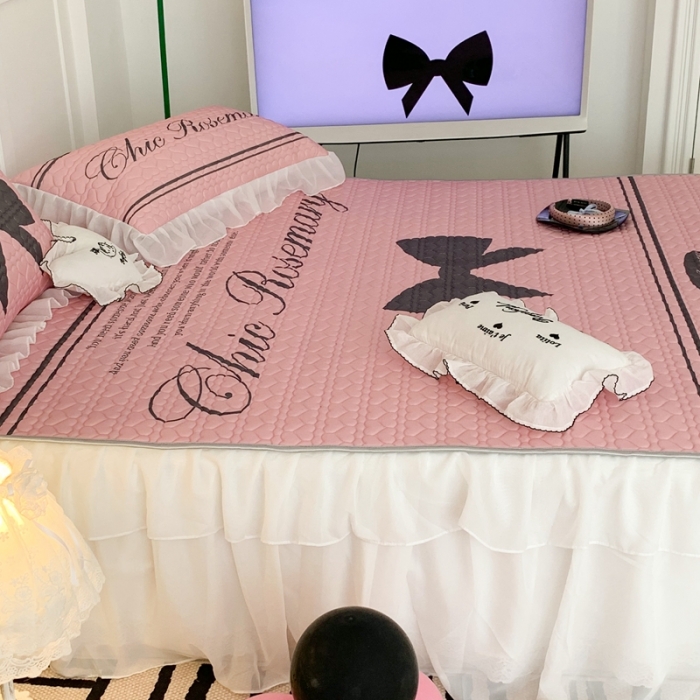 91家纺网 家纺一手货源 找家纺 （总）昔可 2023新款第二批双层床裙乳胶三件套 芭蕾少女风