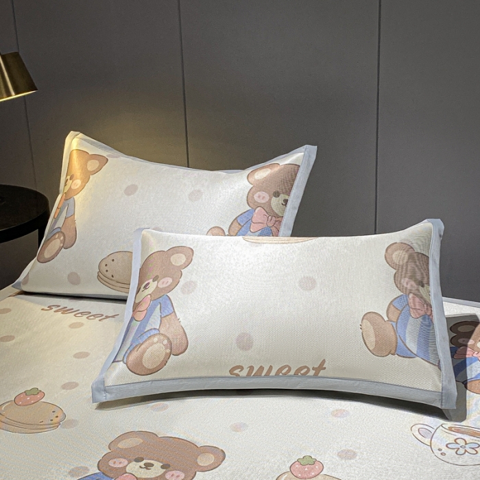 91家纺网 家纺一手货源 找家纺 （总）安哆啦 A类数码印花冰丝藤席三件套