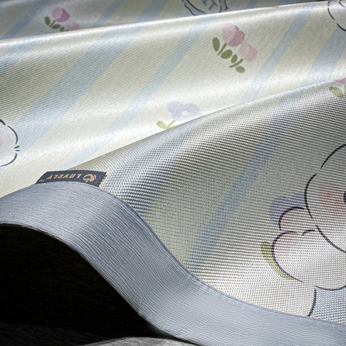 91家纺网 家纺一手货源 找家纺 安哆啦 A类数码印花冰丝藤席三件套 花中兔