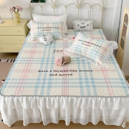 昔可 2023新款第二批双层床裙乳胶三件套 芭蕾少女风 蝴蝶结格