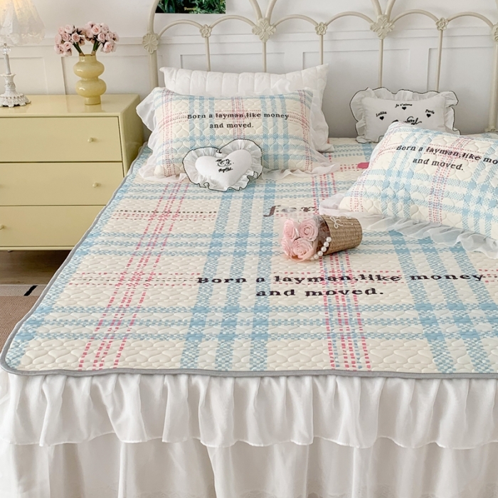 91家纺网 家纺一手货源 找家纺 昔可 2023新款第二批双层床裙乳胶三件套 芭蕾少女风 蝴蝶结格