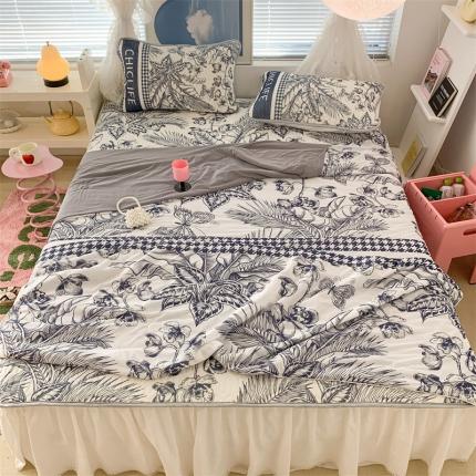 91家纺网 家纺一手货源 找家纺 （总）昔可 大版数码印花凉感夏被