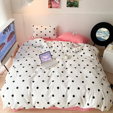 91家纺网 家纺一手货源 找家纺 昔可 纯色混搭拼色 波点甜心