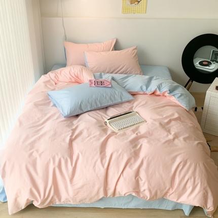 91家纺网 家纺一手货源 找家纺 昔可 纯色混搭拼色 草莓天空