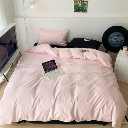 91家纺网 家纺一手货源 找家纺 昔可 纯色混搭拼色 黑桃茉莉