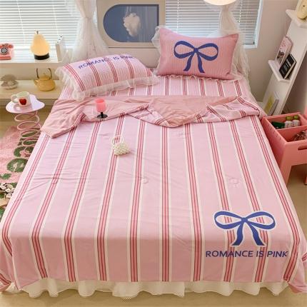 昔可 大版数码印花凉感夏被 芭蕾少女蝴蝶结