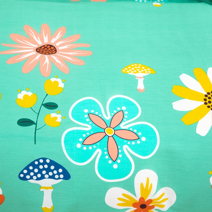 91家纺网 家纺一手货源 找家纺 雨萝家纺 2020新款纯棉印花四件套 春田花