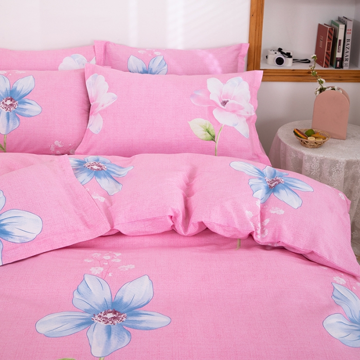 91家纺网 家纺一手货源 找家纺 雨萝家纺 2020新款纯棉印花四件套 空谷幽兰