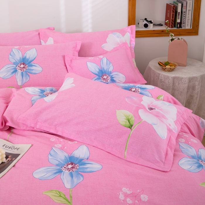 91家纺网 家纺一手货源 找家纺 雨萝家纺 2020新款纯棉印花四件套 空谷幽兰