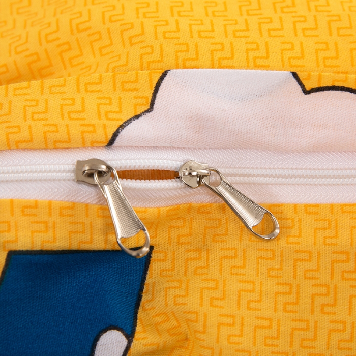 91家纺网 家纺一手货源 找家纺 雨萝家纺 2020新款纯棉印花四件套 恐龙秘境-黄