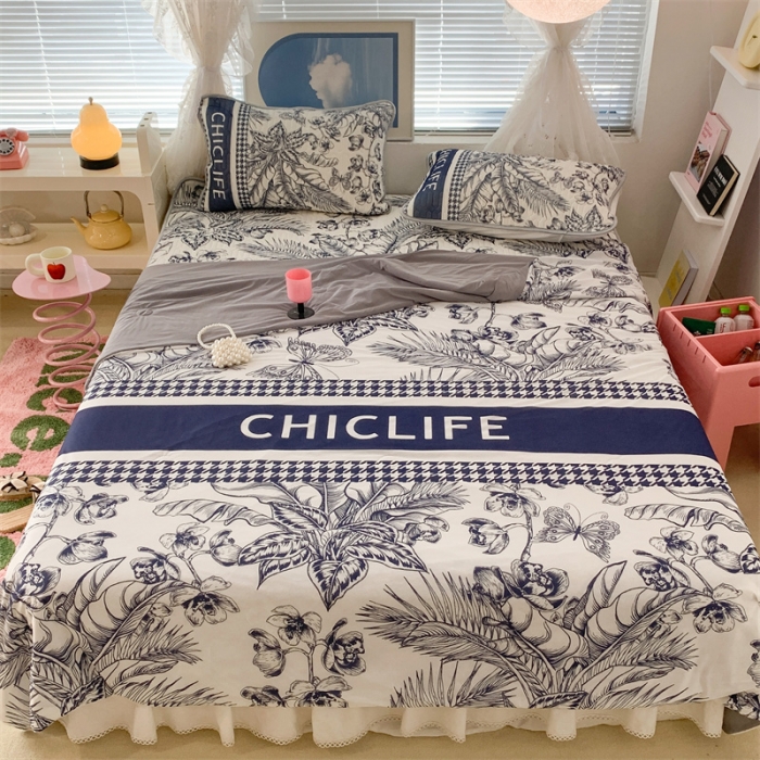 91家纺网 家纺一手货源 找家纺 昔可 大版数码印花凉感夏被 古典花