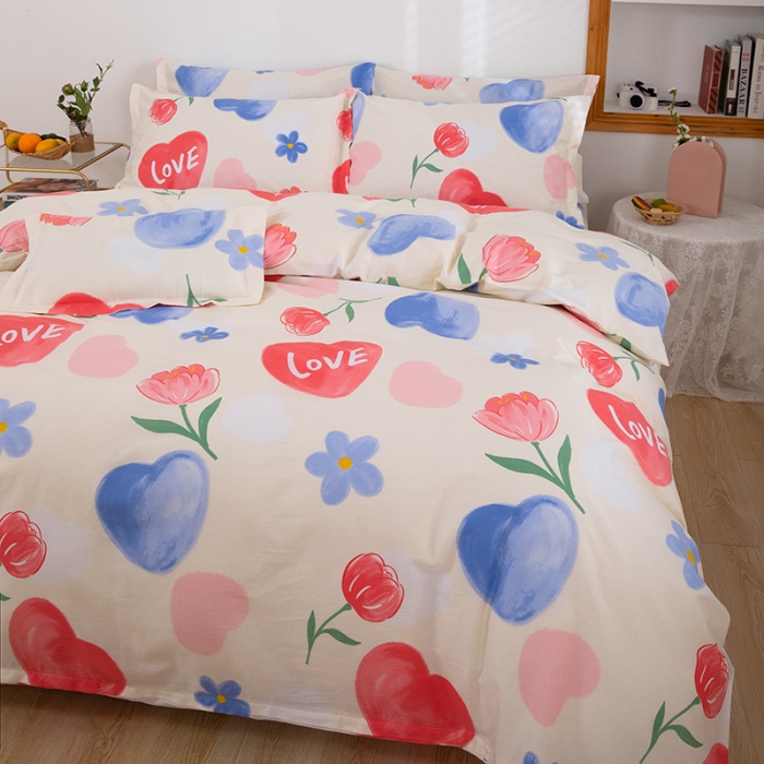 91家纺网 家纺一手货源 找家纺 雨萝家纺 2020新款纯棉印花四件套 萱梦