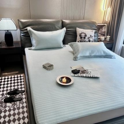 橘滋 2023新款高端可水洗提花冰丝席床笠款场景一 米拉薄荷