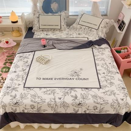 昔可 大版数码印花凉感夏被 夏奈花园