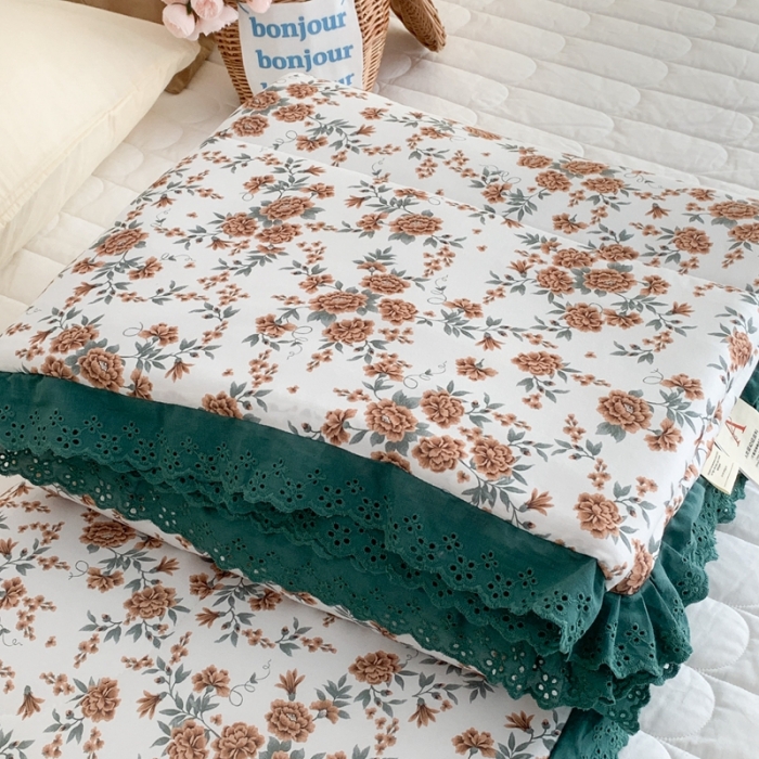 91家纺网 家纺一手货源 找家纺 昔可 复古蕾丝花边针织夏被 复古庄园