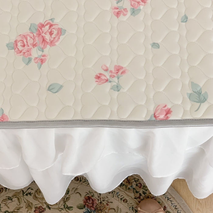 91家纺网 家纺一手货源 找家纺 （总）昔可 2023新款第二批双层床裙乳胶三件套 少女碎花风系列