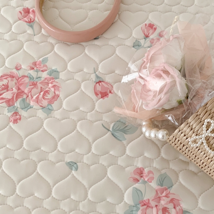 91家纺网 家纺一手货源 找家纺 （总）昔可 2023新款第二批双层床裙乳胶三件套 少女碎花风系列