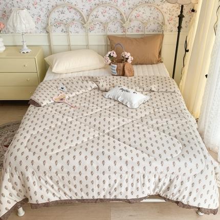 昔可 复古蕾丝花边针织夏被 莉莉克丝