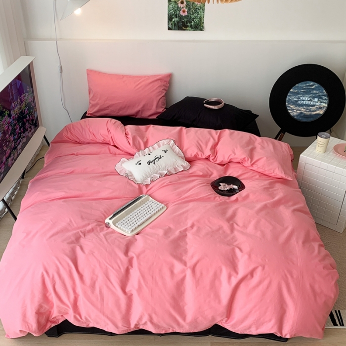 91家纺网 家纺一手货源 找家纺 昔可 纯色混搭拼色 粉墨