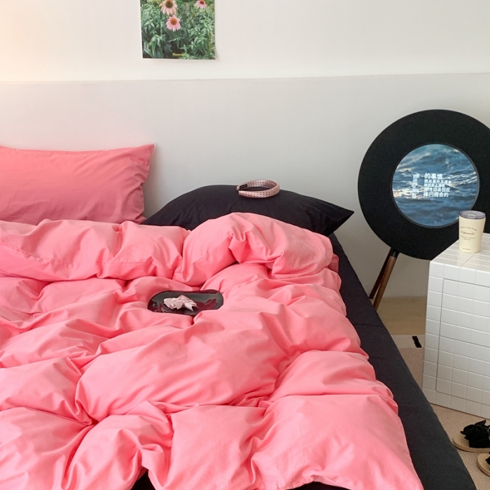 91家纺网 家纺一手货源 找家纺 昔可 纯色混搭拼色 粉墨