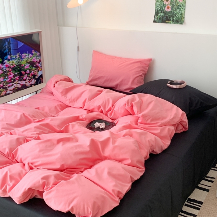 91家纺网 家纺一手货源 找家纺 昔可 纯色混搭拼色 粉墨