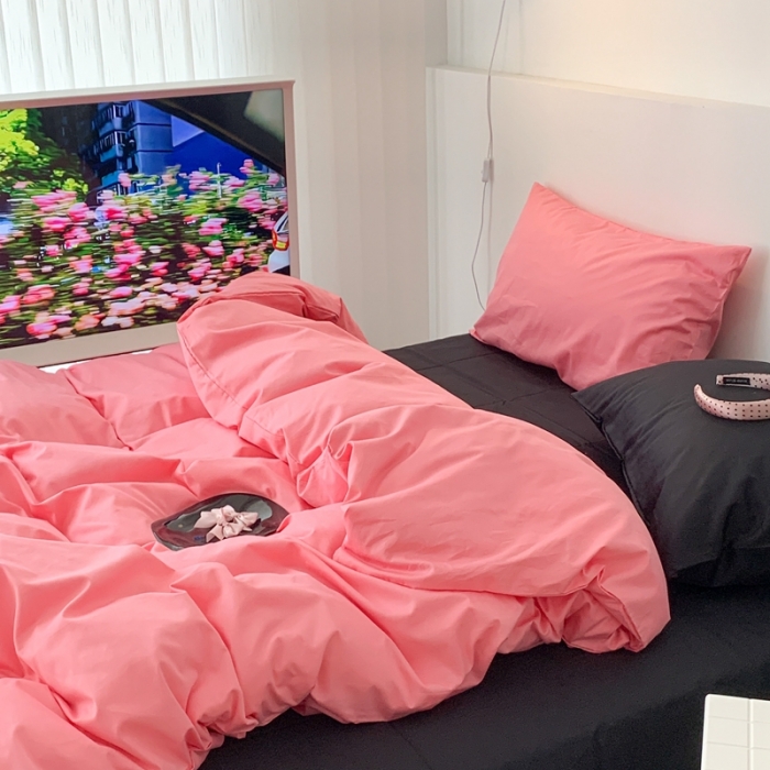 91家纺网 家纺一手货源 找家纺 昔可 纯色混搭拼色 粉墨