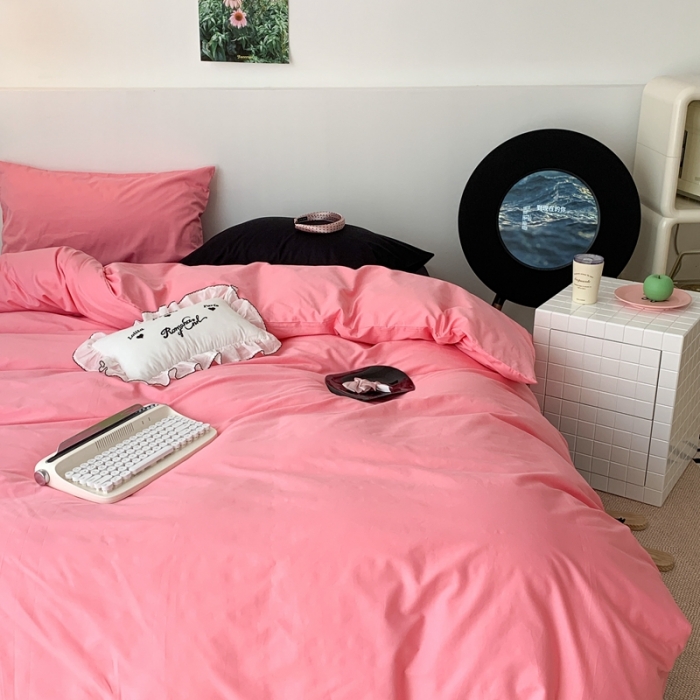 91家纺网 家纺一手货源 找家纺 昔可 纯色混搭拼色 粉墨