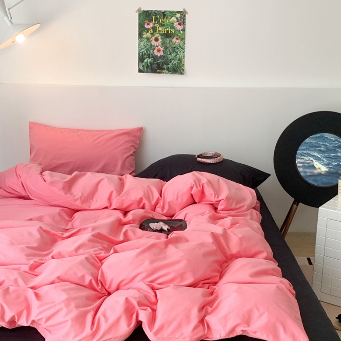 91家纺网 家纺一手货源 找家纺 昔可 纯色混搭拼色 粉墨