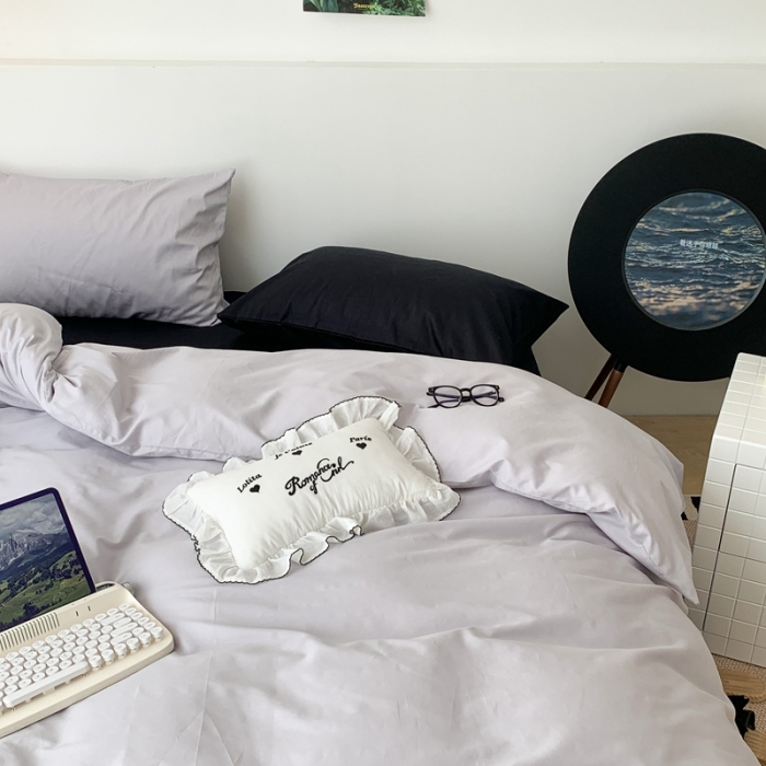 91家纺网 家纺一手货源 找家纺 昔可 纯色混搭拼色 高级灰黑