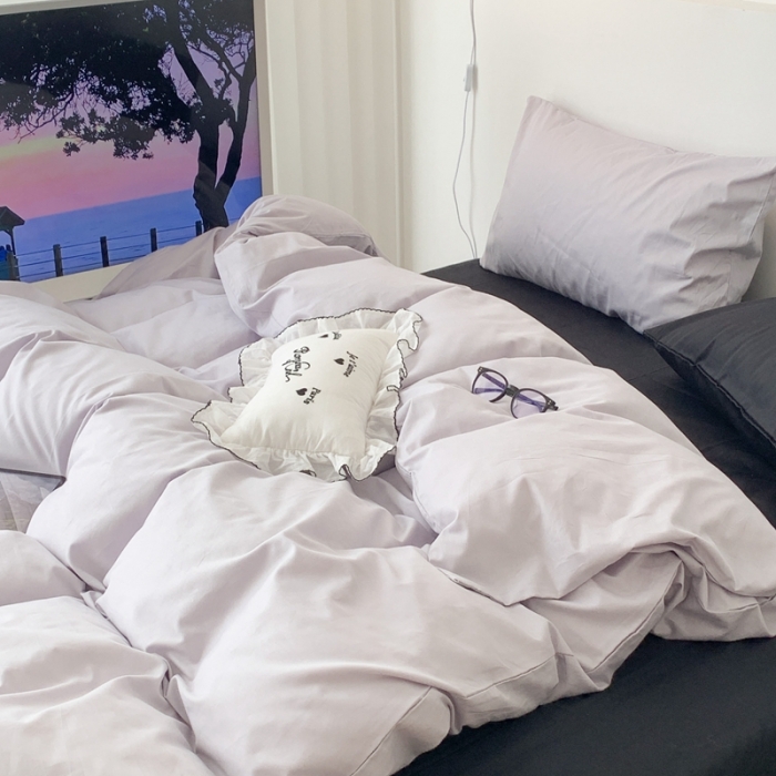 91家纺网 家纺一手货源 找家纺 昔可 纯色混搭拼色 高级灰黑