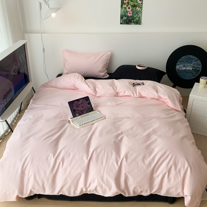 91家纺网 家纺一手货源 找家纺 昔可 纯色混搭拼色 黑桃茉莉