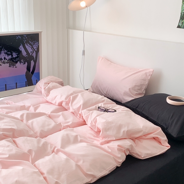 91家纺网 家纺一手货源 找家纺 昔可 纯色混搭拼色 黑桃茉莉