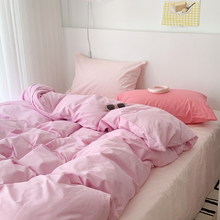 91家纺网 家纺一手货源 找家纺 昔可 纯色混搭拼色 莓果布蕾