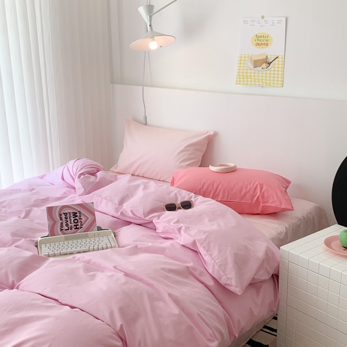 91家纺网 家纺一手货源 找家纺 昔可 纯色混搭拼色 莓果布蕾