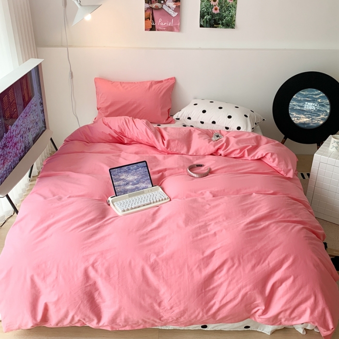 91家纺网 家纺一手货源 找家纺 昔可 纯色混搭拼色 莓莓波点