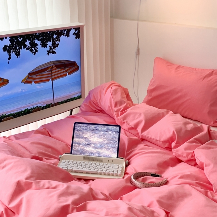 91家纺网 家纺一手货源 找家纺 昔可 纯色混搭拼色 莓莓波点