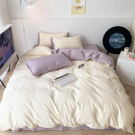 昔可 纯色混搭拼色 米糯紫