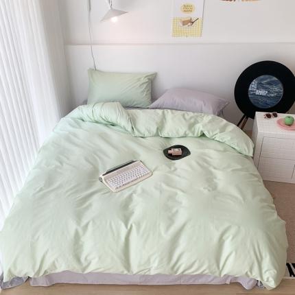 昔可 纯色混搭拼色 抹茶蓝莓