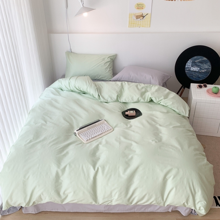 91家纺网 家纺一手货源 找家纺 昔可 纯色混搭拼色 抹茶蓝莓