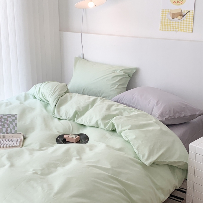 91家纺网 家纺一手货源 找家纺 昔可 纯色混搭拼色 抹茶蓝莓