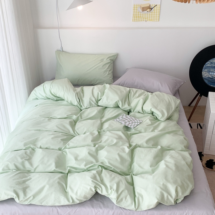 91家纺网 家纺一手货源 找家纺 昔可 纯色混搭拼色 抹茶蓝莓