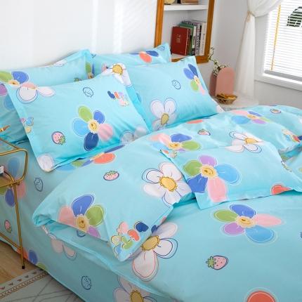 91家纺网 家纺一手货源 找家纺 雨萝家纺 2022新款纯棉枕套全棉枕皮 七色花