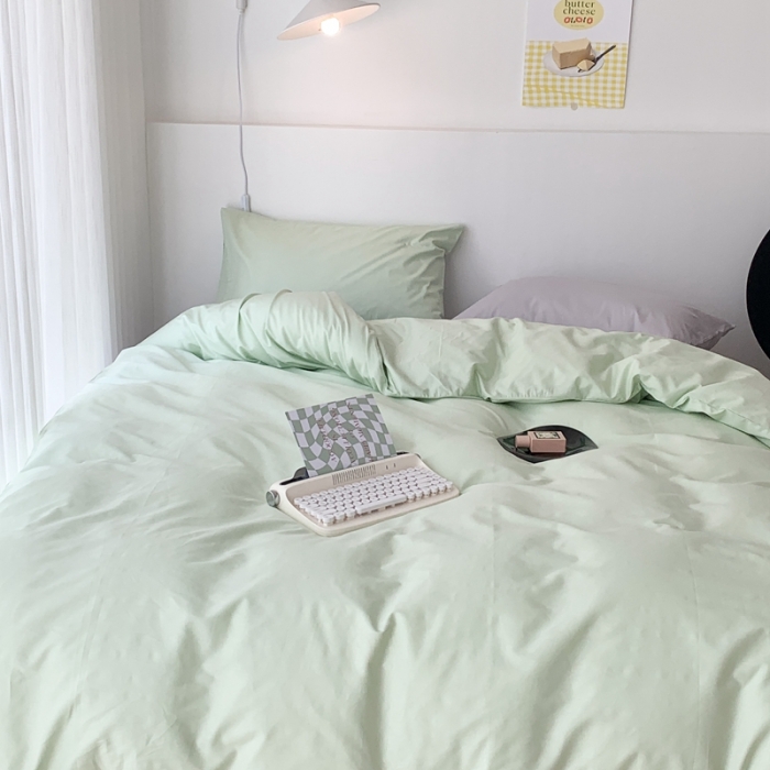 91家纺网 家纺一手货源 找家纺 昔可 纯色混搭拼色 抹茶蓝莓