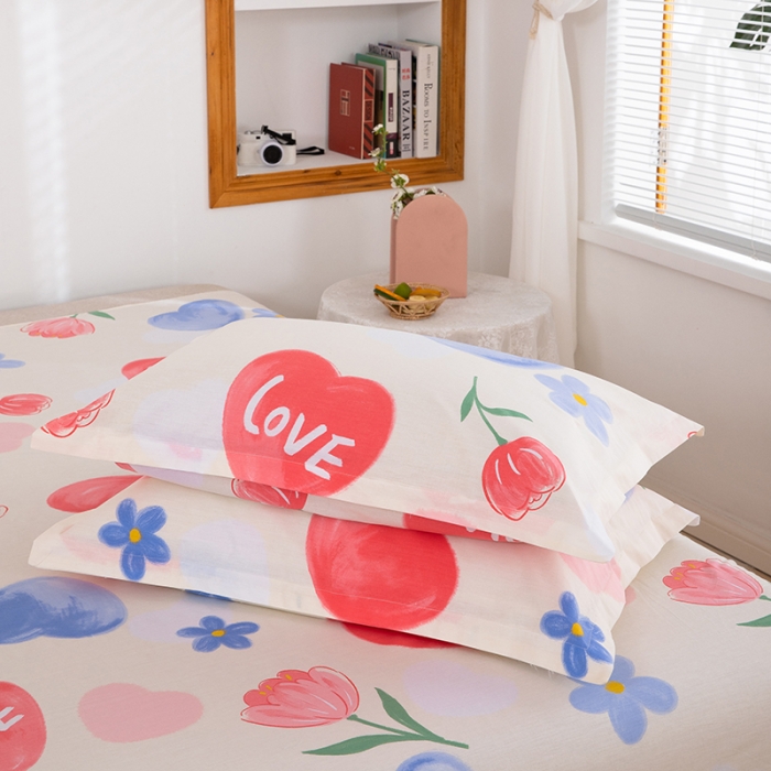 91家纺网 家纺一手货源 找家纺 雨萝家纺 2022新款纯棉枕套全棉枕皮 萱梦