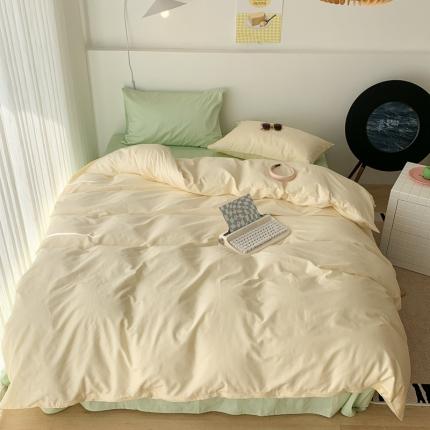 昔可 纯色混搭拼色 茉莉奶绿