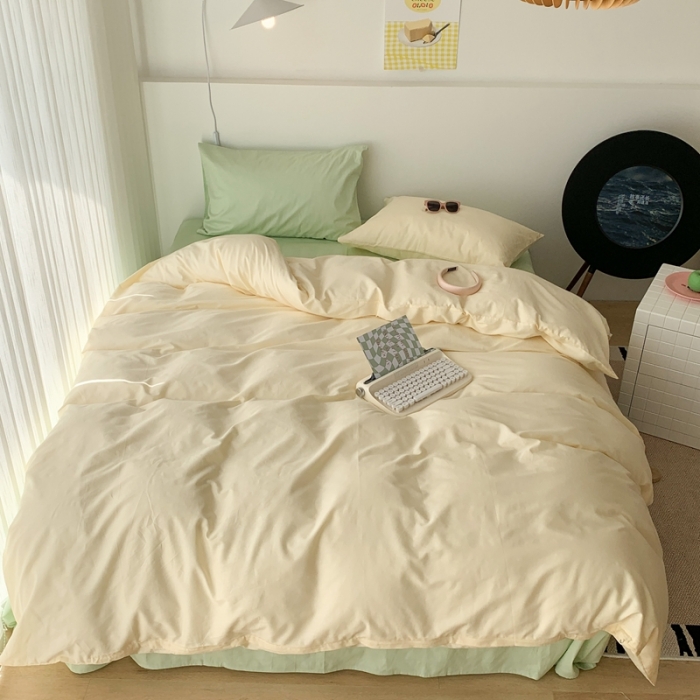 91家纺网 家纺一手货源 找家纺 昔可 纯色混搭拼色 茉莉奶绿