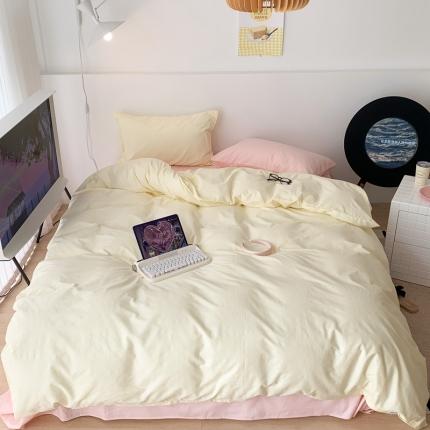 昔可 纯色混搭拼色 奶香芝士