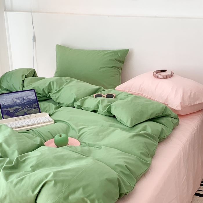 91家纺网 家纺一手货源 找家纺 昔可 纯色混搭拼色 仲夏青柠茶