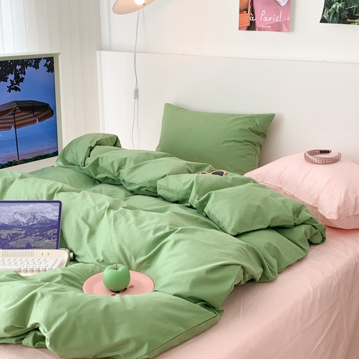 91家纺网 家纺一手货源 找家纺 昔可 纯色混搭拼色 仲夏青柠茶