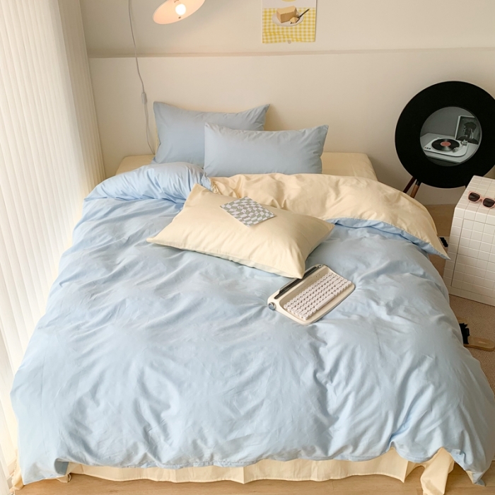 91家纺网 家纺一手货源 找家纺 昔可 纯色混搭拼色 柠檬海风